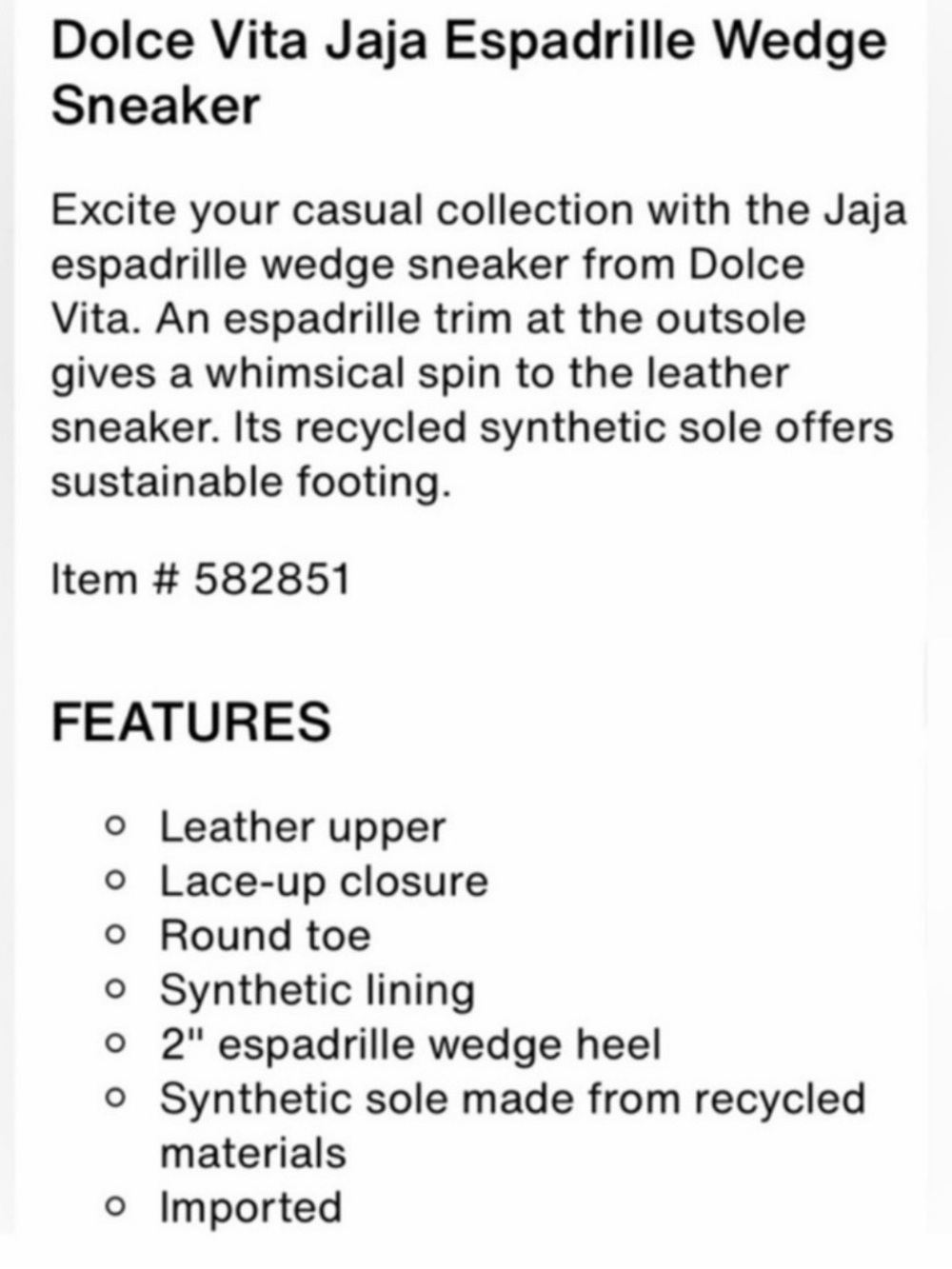NWT Dolce Vita White Platform Jaja Espadrille Wedge Sneaker - Size: 9.5 - Picture 12 of 14